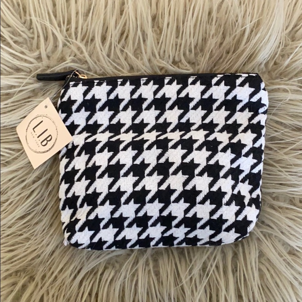 Houndstooth Cosmetic Bag / Storage